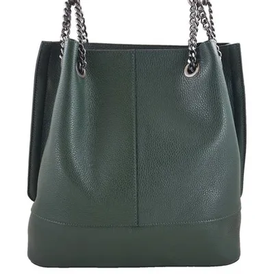 Shopperka skórzana BARBERINI'S c. zielona 810-42