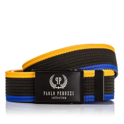 Pasek męski parciany 115cm Paolo Peruzzi czarny PW-07
