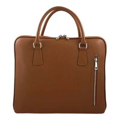 Torba skórzana na laptopa BARBERINI'S j. brązowa 899-12