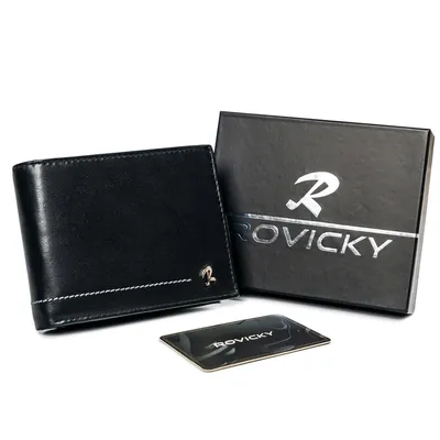 Portfel skórzany Rovicky N992-CMC czarny