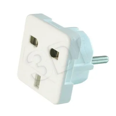 Adapter GEMBIRD A-AC-UKEU-001 (Angielski F - PL (10A) M; kolor biały)