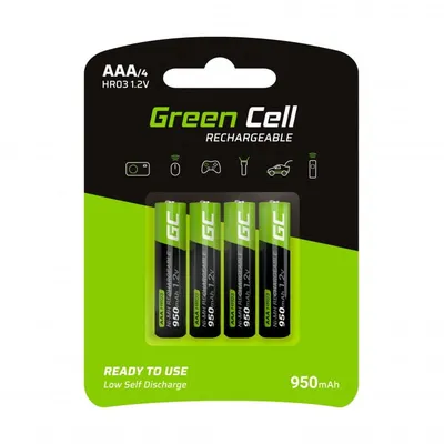 GREEN CELL AKUMULATORKI PALUSZKI 4X AAA R3 950MAH