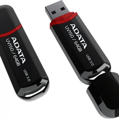 Pendrive ADATA UV150 AUV150-64G-RBK (64GB; USB 3.0; kolor czarny)