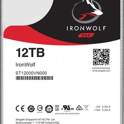 Dysk HDD Seagate IronWolf ST12000VN0008 (12 TB ; 3.5"; SATA; 256 MB; 7200 obr/min)