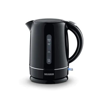 SEVERIN CZAJNIK ELEKTR. CZARNY, PLASTIK, POJ. 17 L, LAMPKA KONTR., SZEROKI OTWÓR, DŁ. PRZEWODU 70 CM, MOC 2200W WK4322