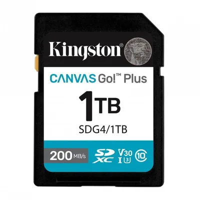 Karta pamięci Kingston Canvas Go Plus SDG4/1TB (1TB; Class U3, V30; Karta pamięci)