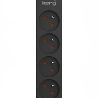 Listwa zasilająca KERG z wyłącznikiem-4 gniazda 3USB 16A 3m czarny