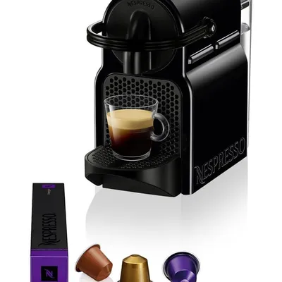 Ekspres kapsułkowy DeLonghi Nespresso Inissia EN80.B (1260W; kolor czarny) (WYPRZEDAŻ)