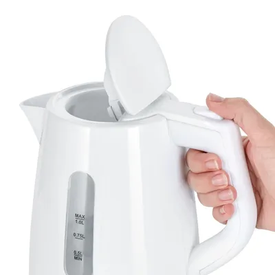 SEVERIN CZAJNIK ELEKTR. 1L , ZAKRYTA GRZAŁKA, WSKAŹNIK POZIOMU WODY, ANTYPOŚLIZGOWE NÓŻKI, PLASTIK, MOC 2200W WK3411