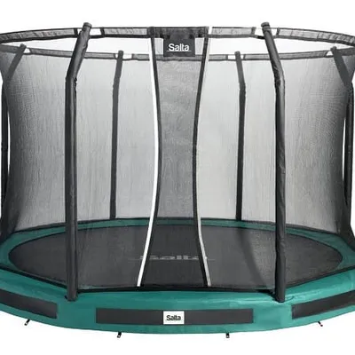 Trampolina Premium Ground Combo 396cm Zielona