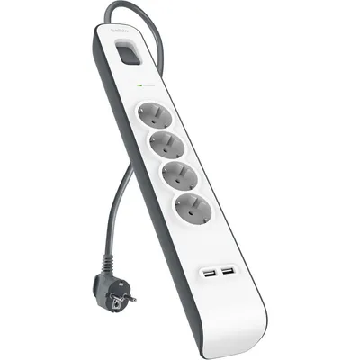 BELKIN LISTWA ZASIL. 525J, 4X SCHUKO, 2X USB-A, 2M