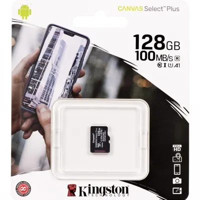 Karta pamięci Kingston Canvas Select Plus SDCS2/128GBSP (128GB; Class 10, Class A1; Karta pamięci)
