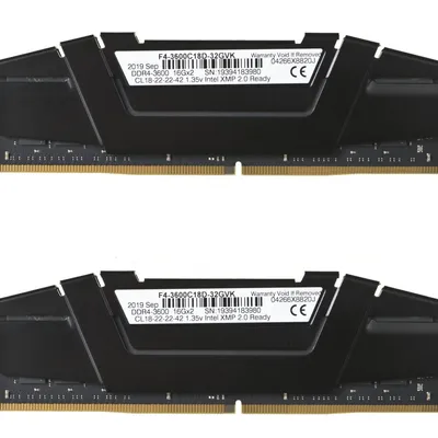 Zestaw pamięci G.SKILL RipjawsV F4-3600C18D-32GVK (DDR4 DIMM; 2 x 16 GB; 3600 MHz; CL18)