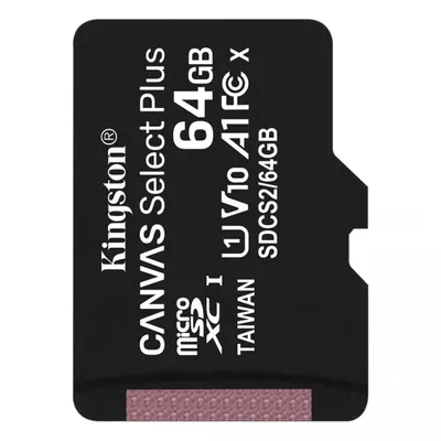 Karta pamięci Kingston Canvas Select Plus SDCS2/64GBSP (64GB; Class 10, Class A1; Karta pamięci)
