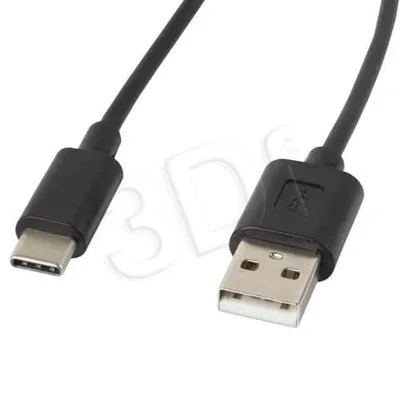 Kabel Lanberg CA-USBO-10CC-0018-BK (USB 2.0 typu A M - USB typu C M; 1,8m; kolor czarny)
