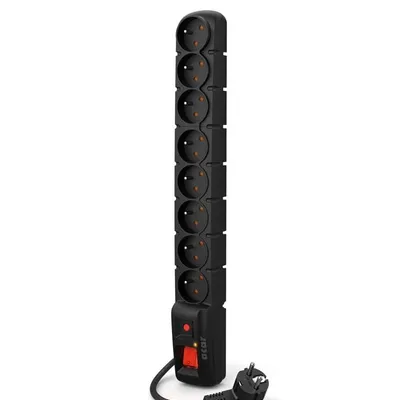 Listwa przeciwprzepięciowa Acar S8 PRO (1,5m ; czarny)