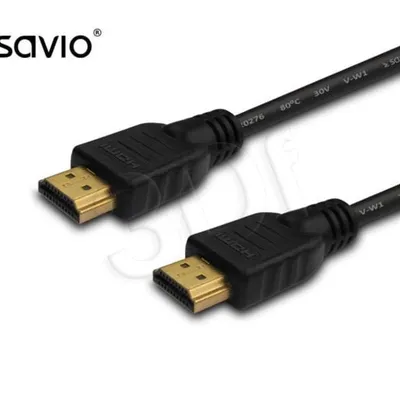 Kabel SAVIO CL-95 (HDMI M - HDMI M; 1,5m; kolor czarny)