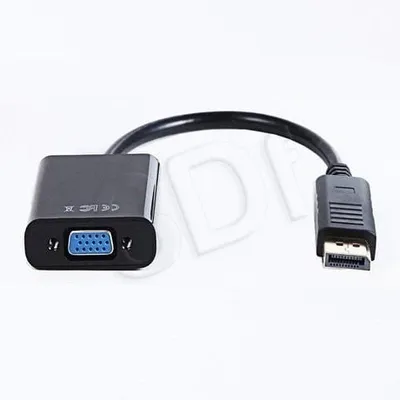 Adapter GEMBIRD A-DPM-VGAF-02 (DisplayPort M - D-Sub (VGA) F; 0,15m; kolor czarny)