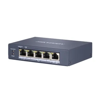 HIKVISION Przełącznik 4xPoE (1x HiPoE 60W), 1xUplink
