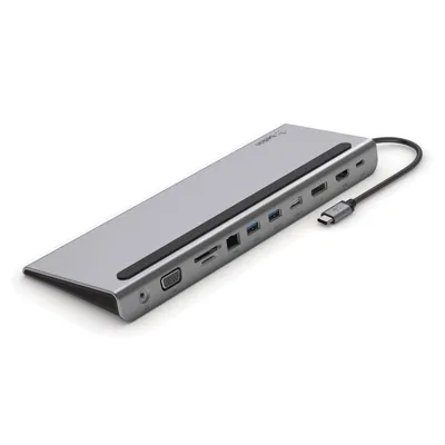 Hub Belkin Connect USB-C 11-in-1 Multiport Dock 1x4k HDMI/1xDisplayPort/1xVGA/3xUSB-A/1xUSB-C PD/1xRJ45 Gigabit/1xSD Card reader/1xMicroSD Card reader