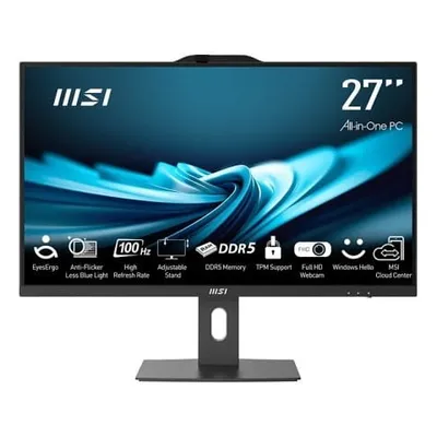 MSI AIO PRO AP272P 1M-845EU Core7-150U 27" IPS LED FHD Non-Touch Anti-Glare 16GB SSD1TB M.2 AX211 WiFi 6E Windows 11 Pro Black