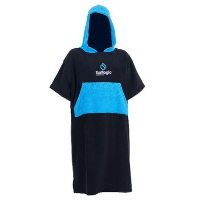 Poncho Surf Logic Black Cyan