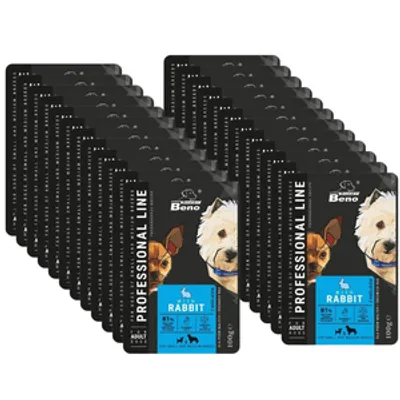 SUPER BENO Adult saszetka dla psów małych i średnich ras z królikiem 24x100g