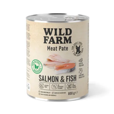 WILD FARM Pate Salmon & Fish 800g bezglutenowa karma dla psa
