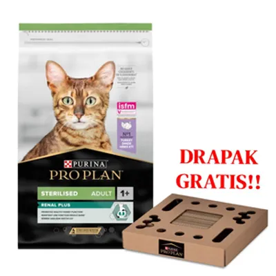 PRO PLAN Sterilised Renal Karma dla kotów bogata w indyka 10kg + Drapak GRATIS!!