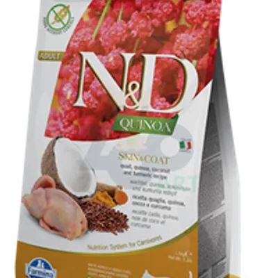 Farmina N&D Quinoa feline SKIN & COAT QUAIL 300g