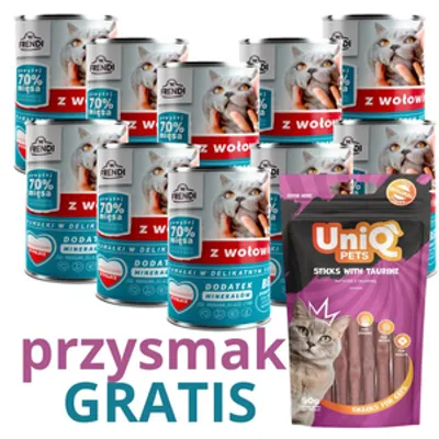 Frendi kawałki w delikatnym sosie z wołowiną 10x400g