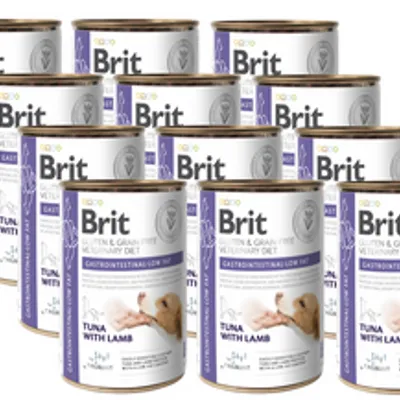 BRIT GF Veterinary Diets Dog Gastrointestinal Low Fat 12x400g- -karma mokra dla psa