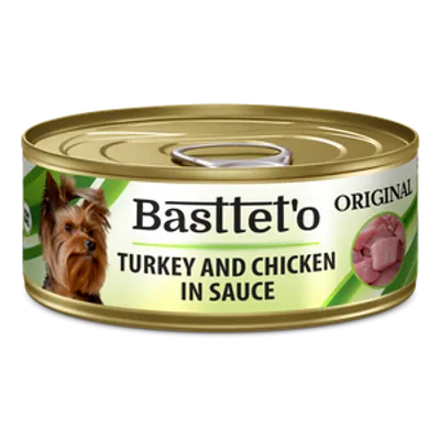 Basttet'o Original Indyk i kurczak w sosie 85g (puszka) - dla psa