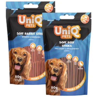 UNIQ PETS przysmaki dla psa Mix 2x80g