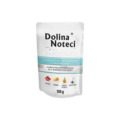Dolina Noteci PREMIUM dla psów małych ras z cielęciną pomidorami i makaronem 100 g