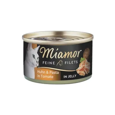 Miamor Feine Filets w galaretce - mokra karma dla kota kurczak z makaronem 100g puszka