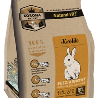 KORONA NATURY Natural-Vit pokarm dla królika 750g