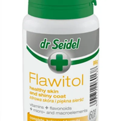 FLAWITOL zdrowa skóra i piękna sierść Preparat z flawonoidami z winogron, witaminowo-mineralny 60tab