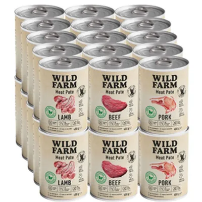 WILD FARM Pate Mix Smaków 30x400g bezglutenowa karma dla psa