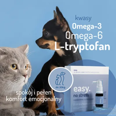 Easy. Olej konopny dla psów i kotów No Stress do 20kg