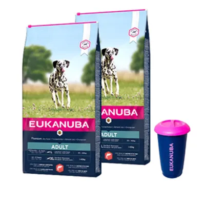 Eukanuba Adult Large Salmon&Barley 2x2,5kg + Pojemnik na karmę 4,5kg GRATIS