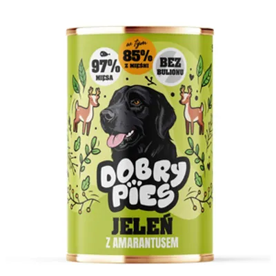 Dobry Pies Jeleń z amarantusem 400g