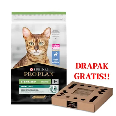 PRO PLAN Sterilised Renal Karma dla kotów bogata w królika 10 kg + Drapak GRATIS!!