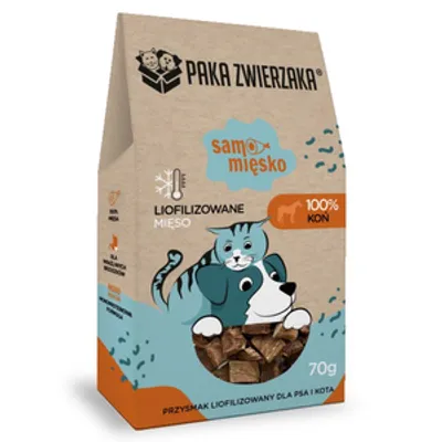 Paka Zwierzaka Przysmak liofilizowany Samo Mięsko KOŃ 70g