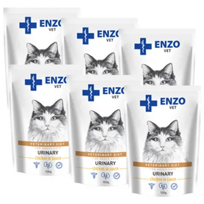ENZO VET Urinary z kurczakiem w sosie dla kotów 6x100g