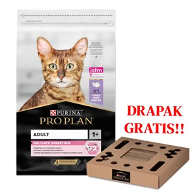 PRO PLAN Delicate Digestion Karma dla kotów bogata w indyka 10kg + Drapak GRATIS!!
