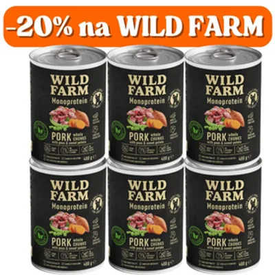 WILD FARM Monoprotein Pork 6x400g hypoalergiczna karma dla psa