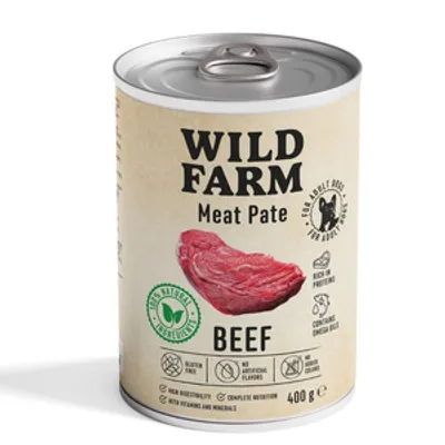 WILD FARM Pate Beef 400g bezglutenowa karma dla psa