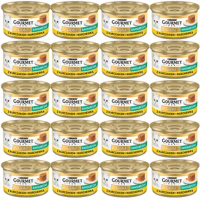 Purina Gourmet Gold Savoury Cake z kurczakiem i marchewką 72x85g