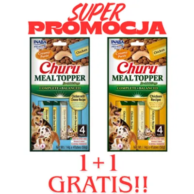 INABA  Dog Meal Topper Mix Smaków 2x(4x14 (56g))        1+1GRATIS!!